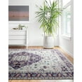 thumbnail image 3 of DweIke Traditional Vintage Purple Area Rugs Machine Washable Non-slip Carpet,5'x8', 3 of 8