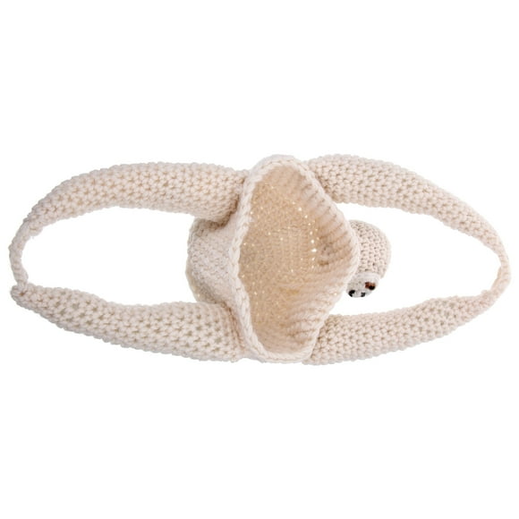 OULII 1Pcs White Crochet Plant Hanger for Balcony 12.2x7.1x5.9in