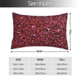 thumbnail image 2 of Honeii Red Glitter Print Pillow Cases,Plush Throw Pillow Covers,Decorative Pillowcase for Sofa, Couch, Living Room-20"x30", 2 of 6