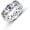 Amethyst, variant on Claddagh Ring for Women Sterling Silver Claddagh Birthstone Ring Irish band (Emerald, 7)