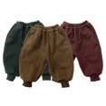 thumbnail image 3 of LYMAYTER Infant Unisex Fleece Pants Boys Girls Thickened Warm Trousers Toddler Jogging Sweat Pants for 0-7 Years, 3 of 9