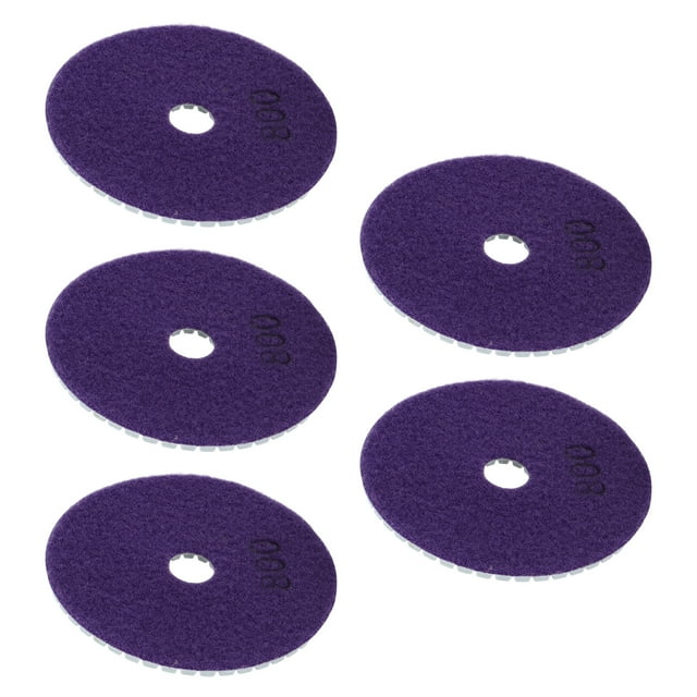 Fdit 5 Pcs 4 Po Tampons de Polissage Humide Kit de Disques de Meulage Souples pour Marbre Granit Céramique, Tampon de Polissage 4 Po, Disque de Meulage Humide