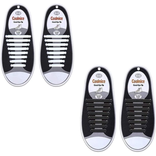 Sin Cordones de Cordones para Adultos , 2 Pares Cordones Elásticos para Zapatillas de Deporte, Atlética de Silicona Elástico, Cordones para Correr de Atletas Shuxiu Wang 9024719207629