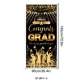 thumbnail image 3 of Graduation Season Decorative Door Cover, Congrats Grad Party Banner with Cap Diploma Designs, for Campus Graduation Ceremony, Photo Booth Prop, Home Door Decoration - 1PC, 3 of 5