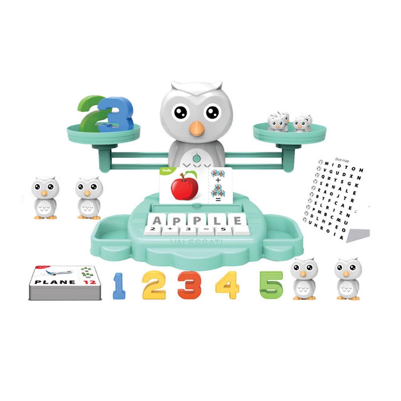 Valessati Owl Balance Math Toy for Kids Ages 6 and up, Counting Learning Game