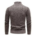 thumbnail image 5 of RYDCOT Men's Turtleneck Sweater Long Sleeve Cable Knit Sweater Casual Fall Winter Warm Twisted Pullover Sweaters Coffee, 5 of 7