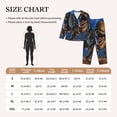 thumbnail image 4 of Balery Starry Night Charging Dinosaur Conjunto de Pijama con Estampado para Mujer, Conjunto de Dos Piezas con Manga Larga, Ropa de Dormir Suave con Bolsillos, Pijamas Cómodos-Large, 4 of 7
