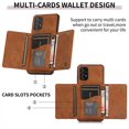 thumbnail image 4 of Design for Samsung Galaxy A53 5G Wallet Case with Tempered Glass Screen Protector PU Leather Credit Card Holder Slot Phone Cases Kickstand Shockproof Protective Cover for Women 6.5 inch Brown, 4 of 13