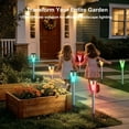 thumbnail image 5 of Rirool Solar Pathway Lights Outdoor Waterproof 12 Pack, Solar Powered Garden Stake Lights for Patio Walkway Driveway Yard Lawn Landscape Decor, Multicolor, 5 of 8