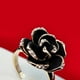 thumbnail image 4 of Las mujeres anillo de dedo Rosa Joyería Apertura Señoras Anillos de flores, 4 of 8