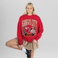 thumbnail image 4 of Women's Gameday Couture Red Kansas City Chiefs Classic Archives Premium Fleece Sweatshirt, 4 of 5