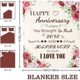 thumbnail image 2 of LHSHID 25th Anniversary Blanket Gifts Gift for 25th Wedding Anniversary 25 Years of Marriage Gift for Ruby Wedding Anniversary for Couple Yess Wife Husband Dad Mom Back Throw Blanket 60x80in, 2 of 6