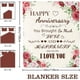 thumbnail image 2 of LHSHID 25th Anniversary Blanket Gifts Gift for 25th Wedding Anniversary 25 Years of Marriage Gift for Ruby Wedding Anniversary for Couple Yess Wife Husband Dad Mom Back Throw Blanket 50x60in, 2 of 6