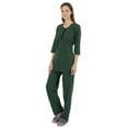 thumbnail image 2 of Inkmeso Solid Nightwear Set w/ Pyjama For Women Cotton Nightwear 2 Pcs Sleepwear, 2 of 7