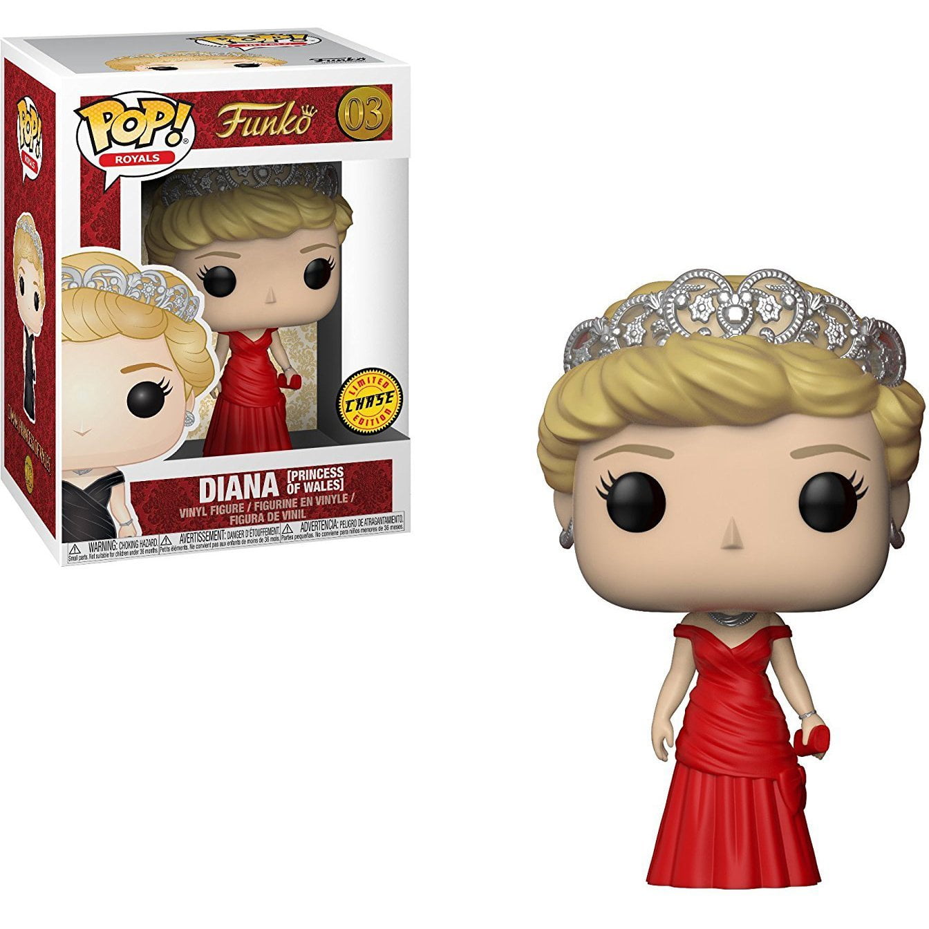 Royal Family Funko POP Vinyl Figure: Diana, Princess of Wales (Red
