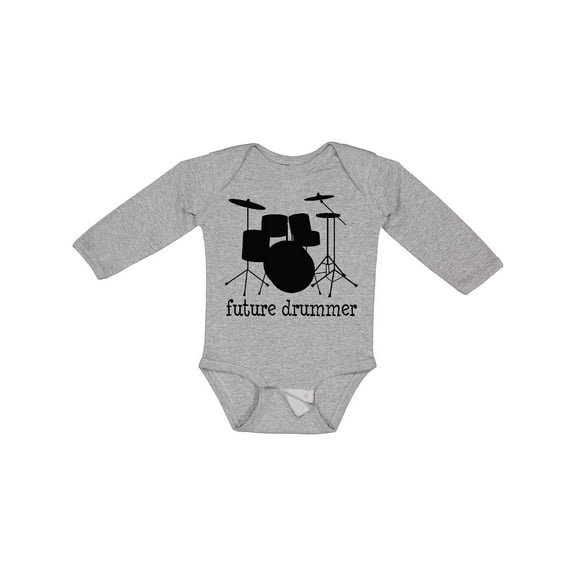 Inktastic Future Drummer Boys or Girls Long Sleeve Baby Bodysuit