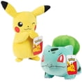 thumbnail image 1 of Peluches Pokémon Pikachu y Bulbasaur 20 cm Paquete de 2 - Para mayores de 2 años, 1 of 6