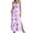 Pink, variant on Women's Maxi Dress Sleeveless Carnival Holiday Outfits Printed V-Neck Spaghetti Strap Cami Long Dress with Slit (2XL, Pink)
