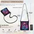 thumbnail image 7 of Kuiaobaty Wolf Planet Galaxy Print Crossbody Bag for Women, Medium Size Vegan Leather Shoulder Handbag Crossbody, Casual Sturdy Sling Purse with Adjustable Strap for Travel, 7 of 7