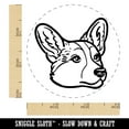 thumbnail image 2 of Cardigan Welsh Corgi Head Self-Inking Rubber Stamp Ink Stamper - Black Ink - Small 3/4 Inch, 2 of 7