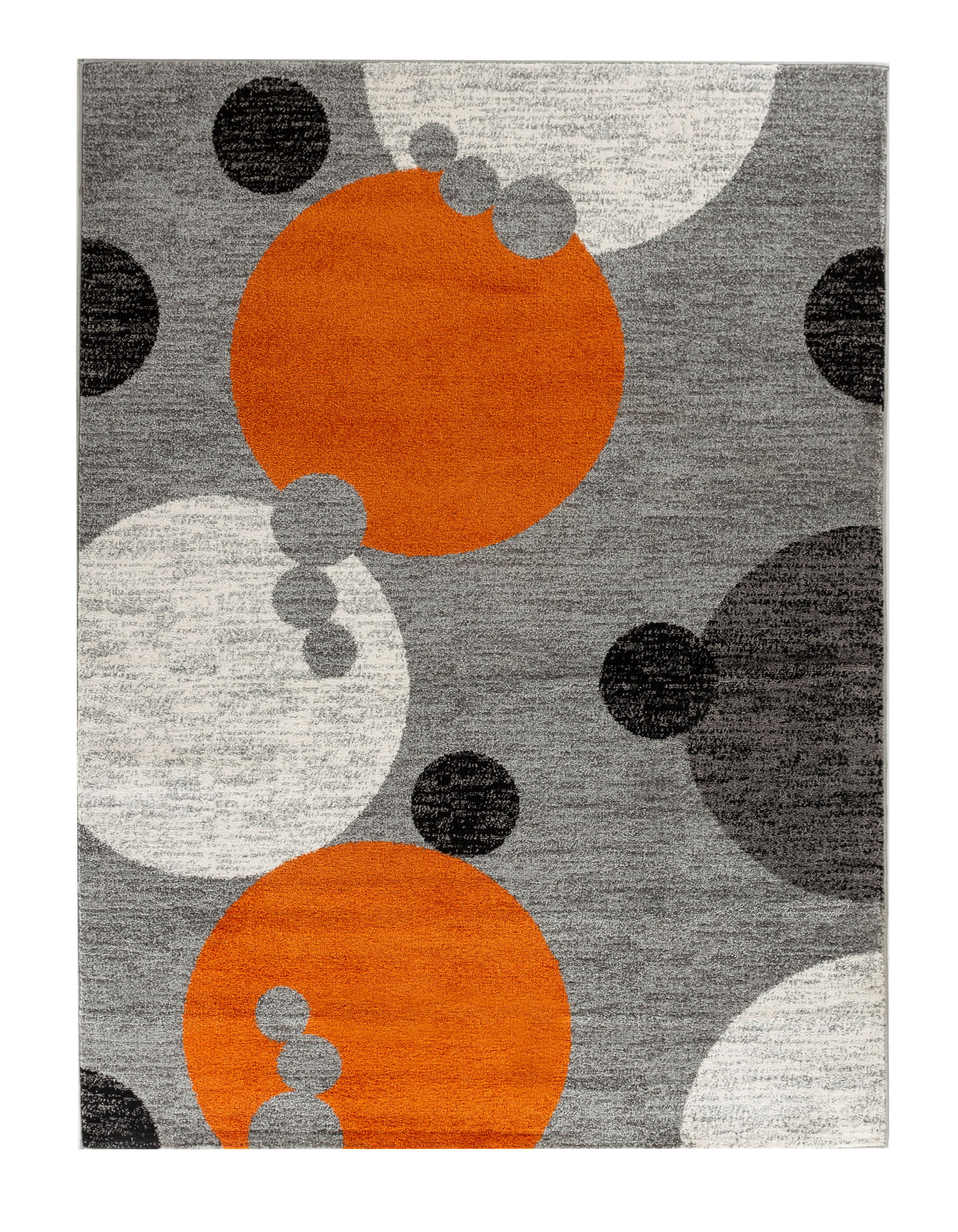 Oxford Collection Rugs Orange Gray, Orange And Grey Rug