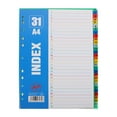 thumbnail image 1 of KAKOWELY tab dividers 1 Set Binder Divider With Tabs 1-31 Binder Index Divider Office Subject Divider Binder 11-Hole A4 Notebook Index Page Notebook Page Divider, 1 of 5
