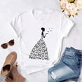 thumbnail image 6 of Tejiojio Women's Day Clearance Women's Summer Vintage Printed Pattern Casual Short Sleeve Tops Blouse, 6 of 6