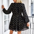 thumbnail image 3 of Vestido de lunares para Mujer NikouMX Gasa de Puntos Manga Larga S M L XL, 3 of 8