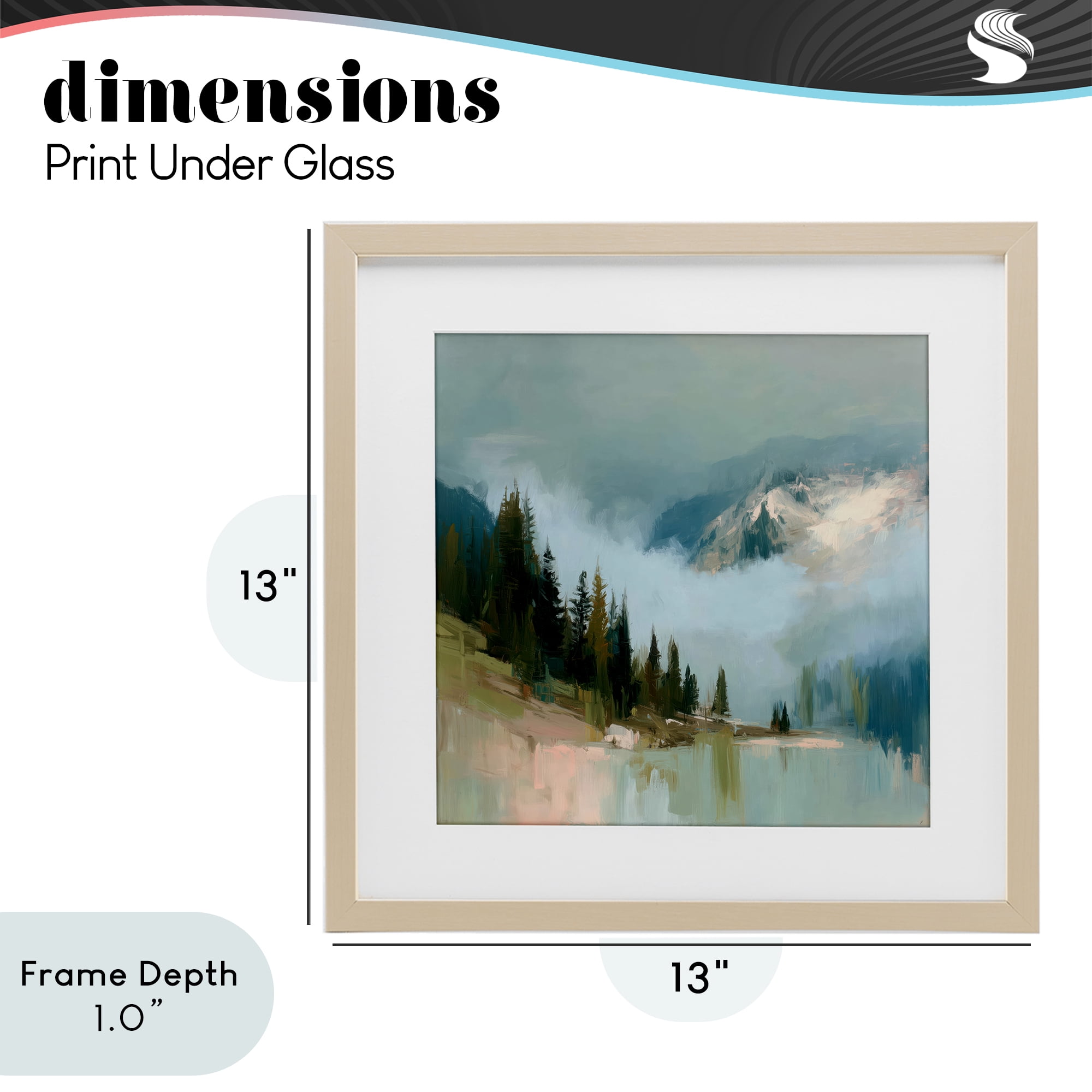 Stupell Industries Fog On The Mountains Birch Framed Print Under Glass, design by Kim Curinga
