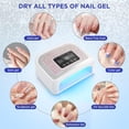 thumbnail image 5 of Cordless Nail Lamp, Rechargeable UV Nail Lamp for Gel Nails, LED Nail Lamp with 4 Timer Modes, Gel Nail Light Decorate with Sparkling Nail Rhinestones Diamond (Sparkly Diamond and White), 5 of 5