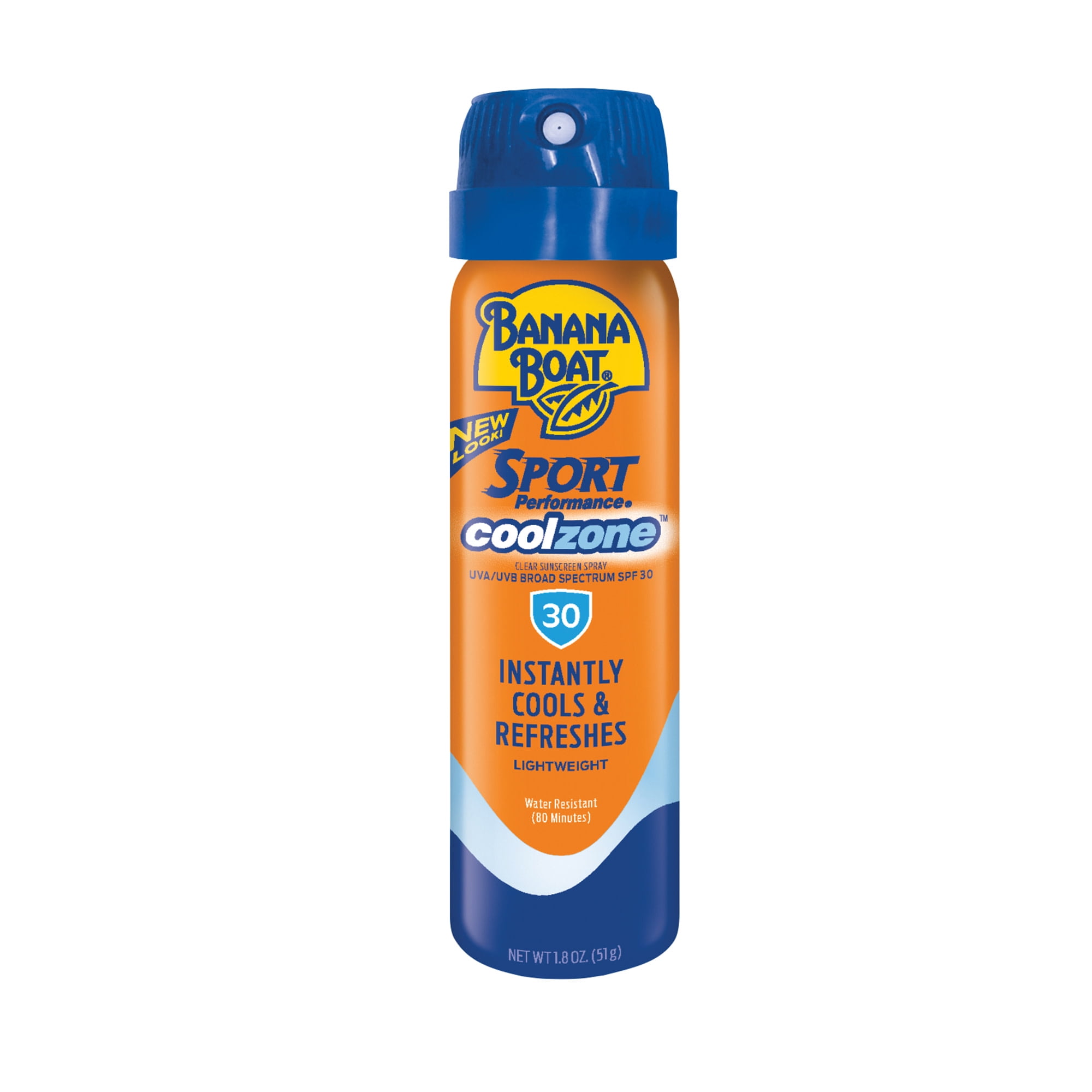 Banana Boat Sport CoolZone Clear Sunscreen Spray SPF 30, 1.8 Oz