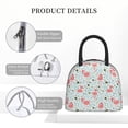 thumbnail image 4 of Fotbe Cute Flamingo Pattern Lunch Bag, Insulated Lunch Box, Small Leakproof Cooler Food Lunch Containers Reusable High Capacity Lunch Tote Bags for Work, Travel, Outdoor, 4 of 6