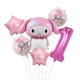 thumbnail image 2 of 6 uds dibujos animados Sanrio lindo Kuromi My Melody Cinnamoroll globo de aluminio juego de números de 32 pulgadas juguetes decorativos para fiesta de cumpleaños para niños, 2 of 5
