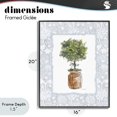 thumbnail image 4 of Stupell Industries Traditional Potted Topiary with Ribbon Black Framed Giclee Art, 16 x 20, by Carol Robinson, 4 of 8
