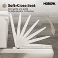 thumbnail image 4 of HOROW 21" Extra Tall Toilet, 1.28 GPF Single Flush, 360° Jet Siphon, Soft Close Seat, Round Bowl, 12" Rough-In for Bathroom, 4 of 12