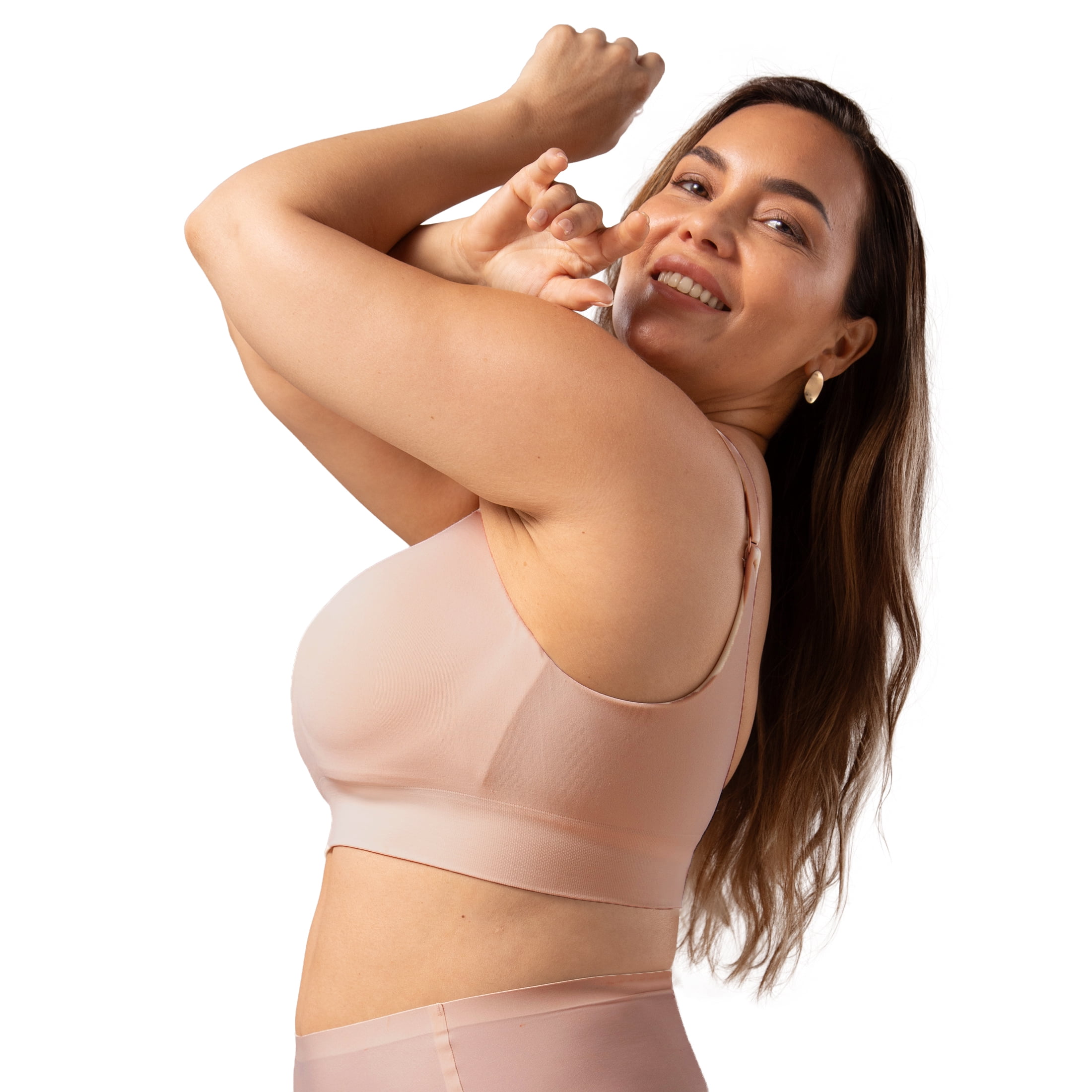 Truekind Comfort Back Smoothing Wireless Shaping Bra – Women’s Seamless Wire-Free Bra with Contour Cups & Back Bulge Smoothing Support, Sizes S to 4XL