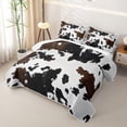 thumbnail image 3 of Erosebridal Cowhide Hide Twin Quilt Set,Irregular Spot Twin Coverlet Set For Boys,2pcs, 3 of 7