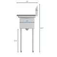 thumbnail image 3 of Pemberly Row 10x14x10 NSF Stainless Steel Kitchen Prep/Utility Sink in Silver, 3 of 6