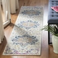 thumbnail image 2 of SAFAVIEH Madison Louise Overdyed Floral Runner Rug, Ivory/Fuchsia, 2' x 6', 2 of 5