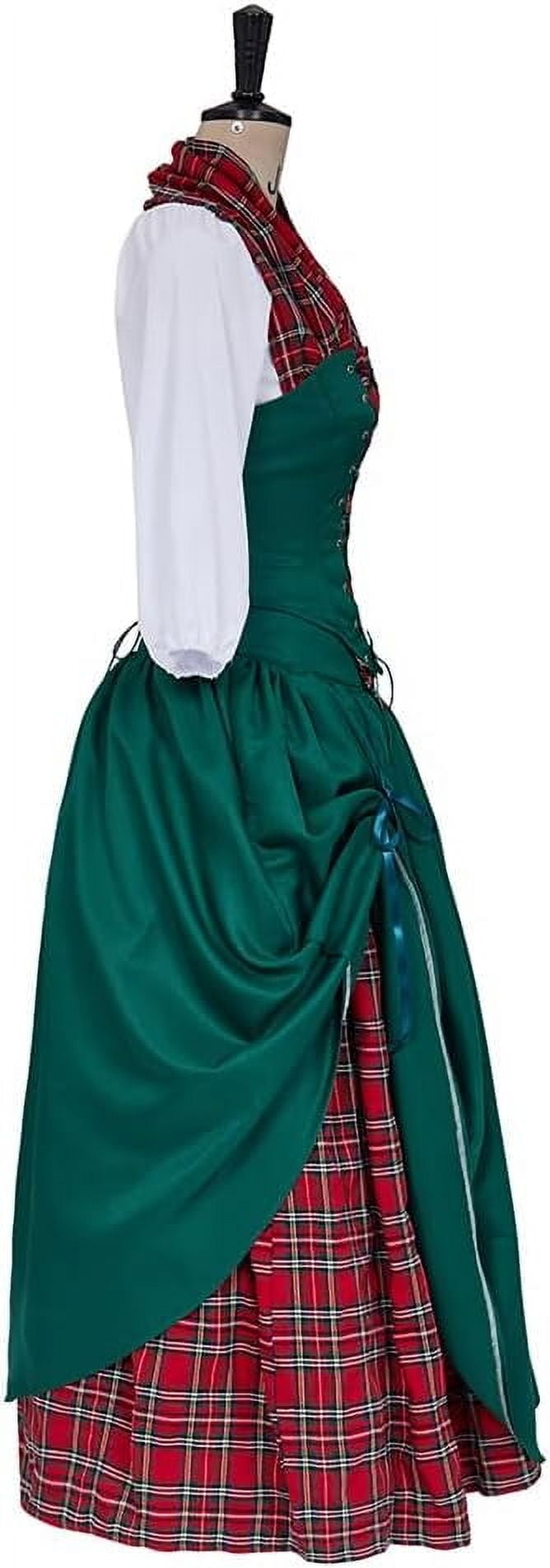 Scottish Highland Plaid Dress for Women Traditional Renaissance Inspired  Historical Gown - Walmart.com