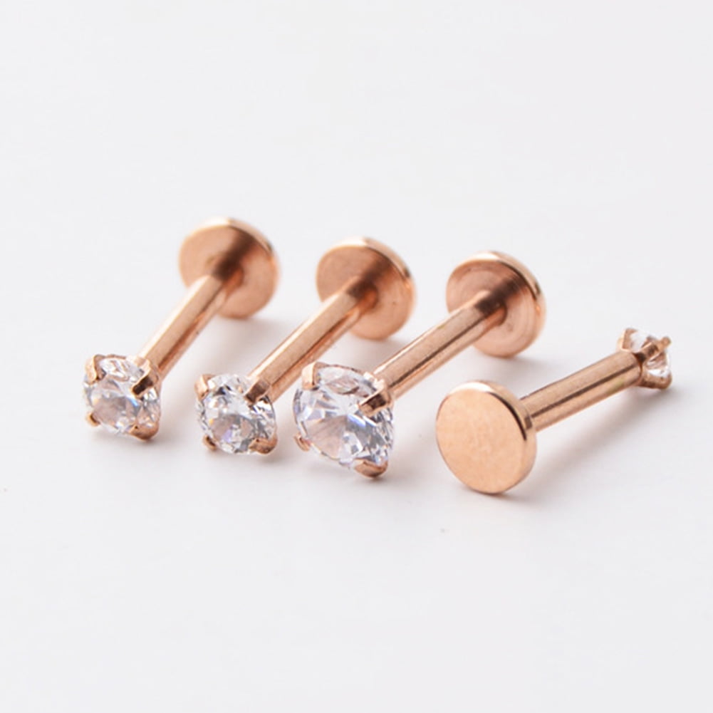 14K GOLD Base Push-In GEM FLEXIBLE LABRET MONROE LIP CHIN EAR Helix Tragus Rings 14K GOLD Base Push-In GEM FLEXIBLE LABRET MONROE LIP CHIN EAR Helix Tragus Rings
