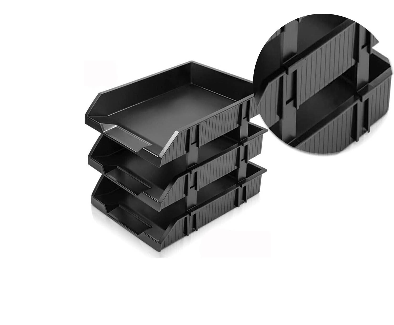 Desk Binder Organizer Stationery Desk Organizer 3Layer Storage