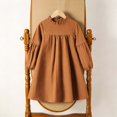 thumbnail image 5 of JFOPQVSM Toddler Kids Baby Girl Dress Long Sleeve Solid Color Casual Dresses Girls Fall Winter Outfit Clothes, 5 of 6