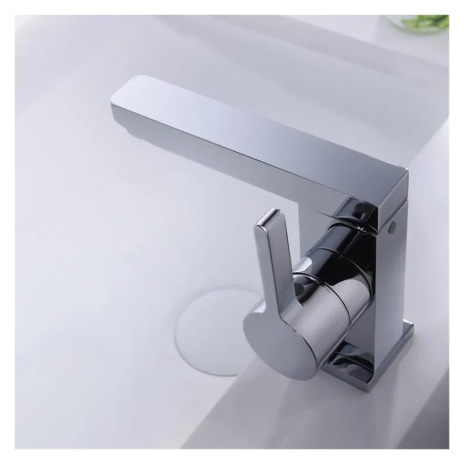 Chrome Brass Bathroom Single Lever, Hot And Cold Bathroom Basin Faucet Tap Mixer Lavatory Sink Faucet