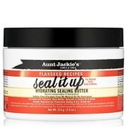 aunt jackie's flaxseed recipes seal it up, hydrating sealing butter, helps prevent and repair damaged hair, 7.5 ounce jar