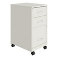 thumbnail image 1 of Space Solutions 18in 3 Drawer Metal Mobile Cabinet Ball Bearing Slide White, 1 of 12