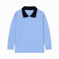 thumbnail image 2 of NIEWTR Boys Athletic Pullover Polo Shirt Long Sleeve Lightweight Fabric for Hiking Running and Jogging Activities（A-Light Pink,13-14 Years), 2 of 5