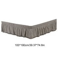 thumbnail image 2 of XIA0LE Wrap Around Ruffled Bed Skirt Non-Slip , 40x75in, Elastic Dust Ruffle With Adjustable Belts, Fade & Wrinkle Resistant, Easy To Put On, Bed Frame Cover, Machine Washable (Gray), 2 of 6