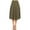 Olive, variant on Women's Flared Lightweight Elastic Midi A-line Skirt