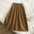 thumbnail image 2 of RUTAYY Women Solid Color Casual Irregular Lacing Medium Length Large Swing A-Line Skirt Flowy Swing Pleated Beach Skirts, 2 of 3